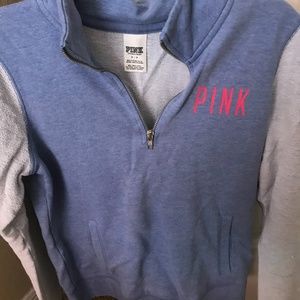 VS Pink quarter zip pullover